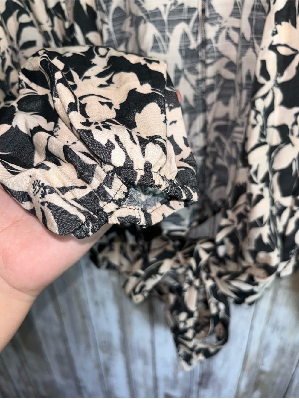 NWT Lane Bryant Maya Floral Wrap Top Black White Plus Size 20 - Picture 4 of 5